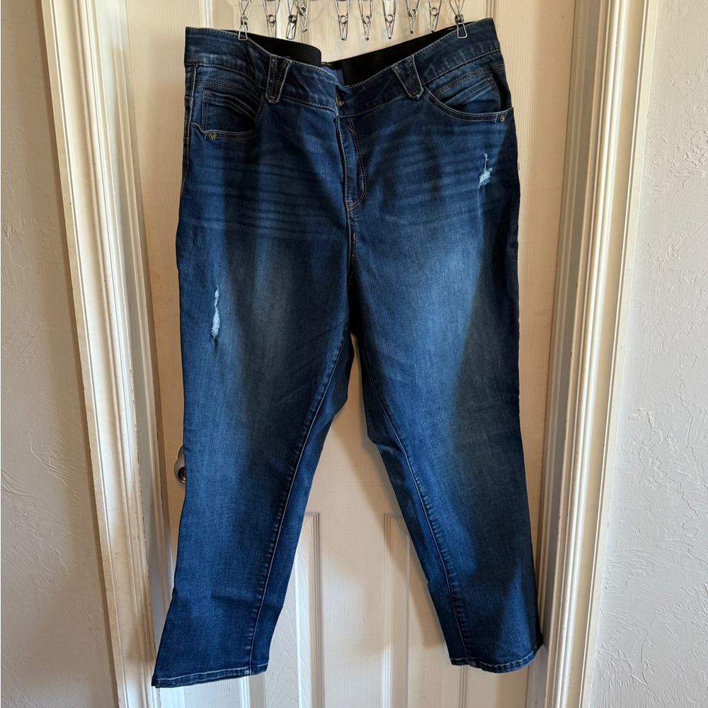 Democracy Dark Blue Straight Leg Jeans